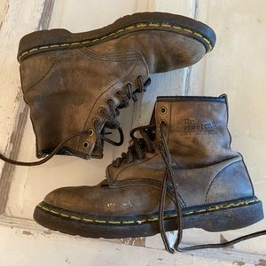 Well loved dr Marten lace boots size 9